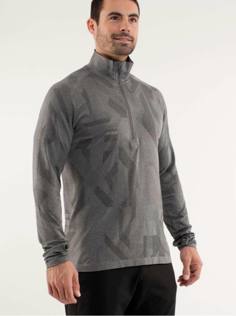 lululemon athletica Metal Vent Tech Zip Geometric Camo in Slate XL